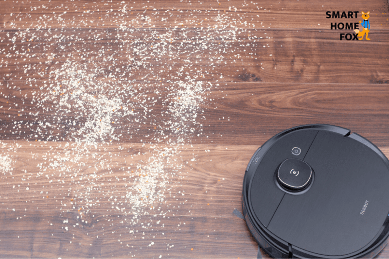 OZMOT8 AIVI во время теста на всасывание овсянки на твердом полу